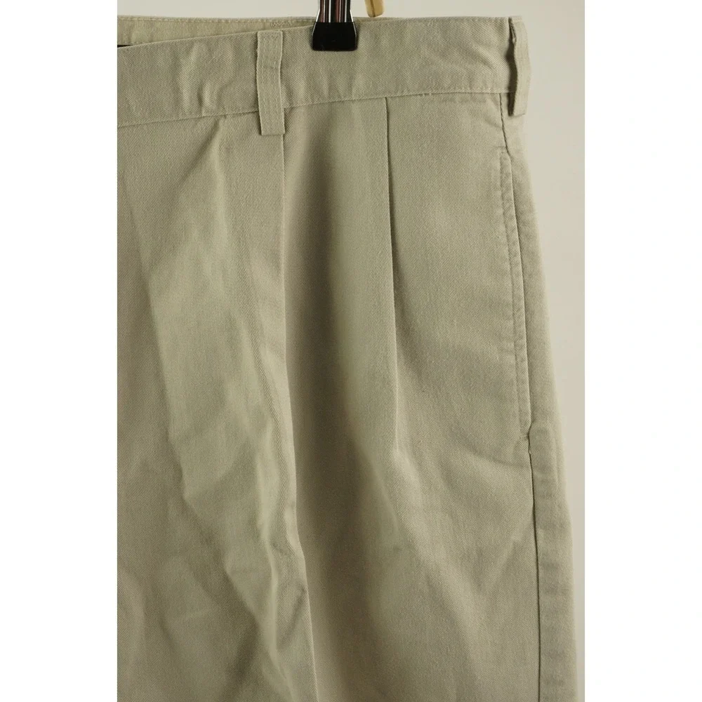 Vintage 80s Polo Ralph Lauren‎ USA Men's 42 x 32 Khaki Twill Pleated Chino Pant